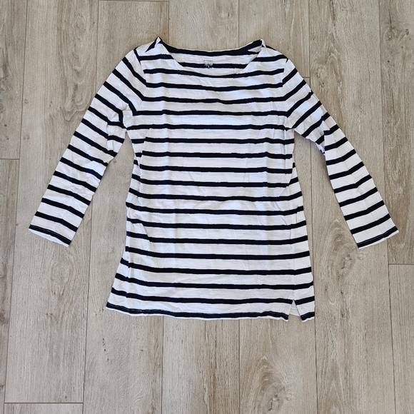 Old Navy Long Sleeve Shirt, XS, White/Navy Stripes - Picture 1 of 6